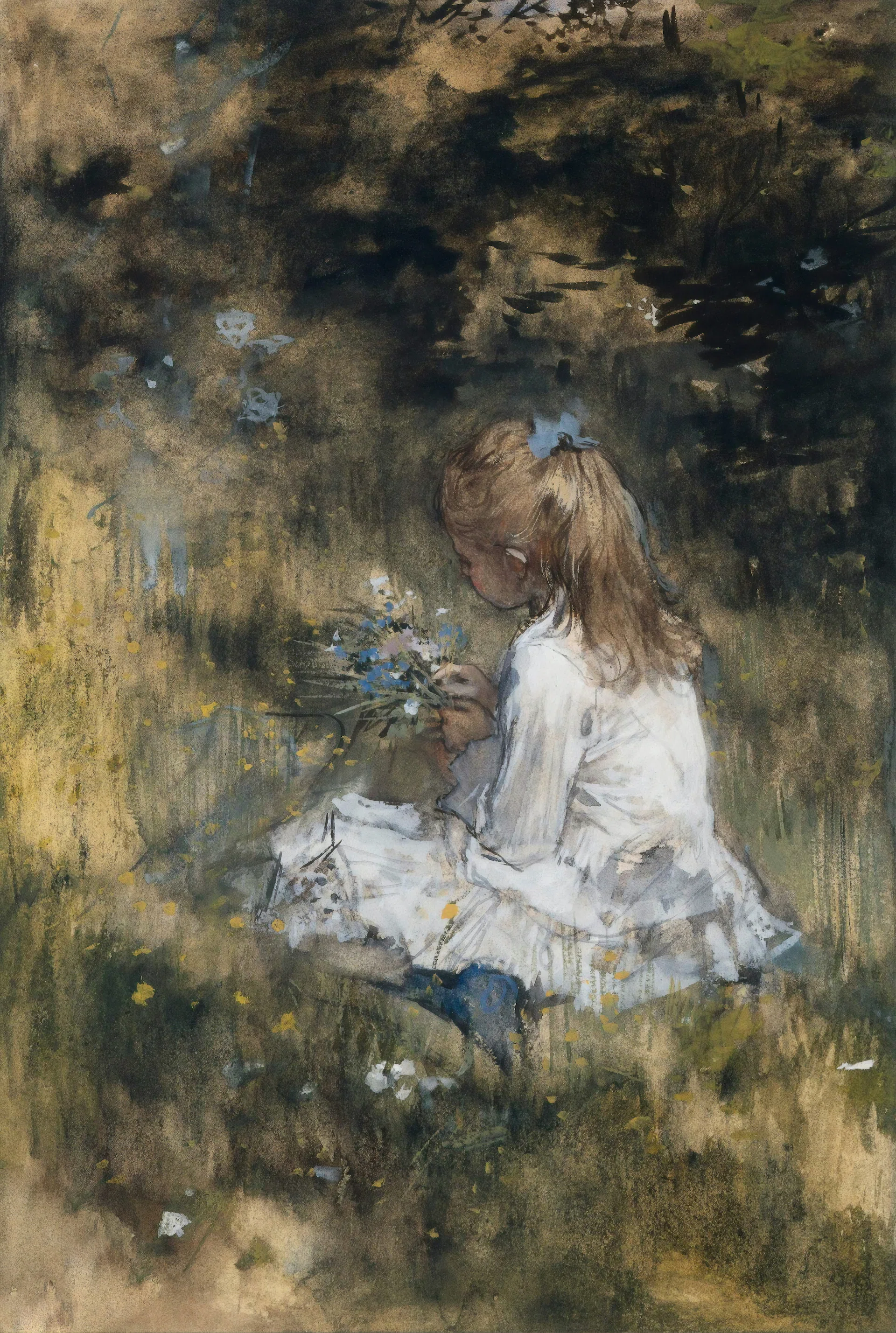 Young Girl in White