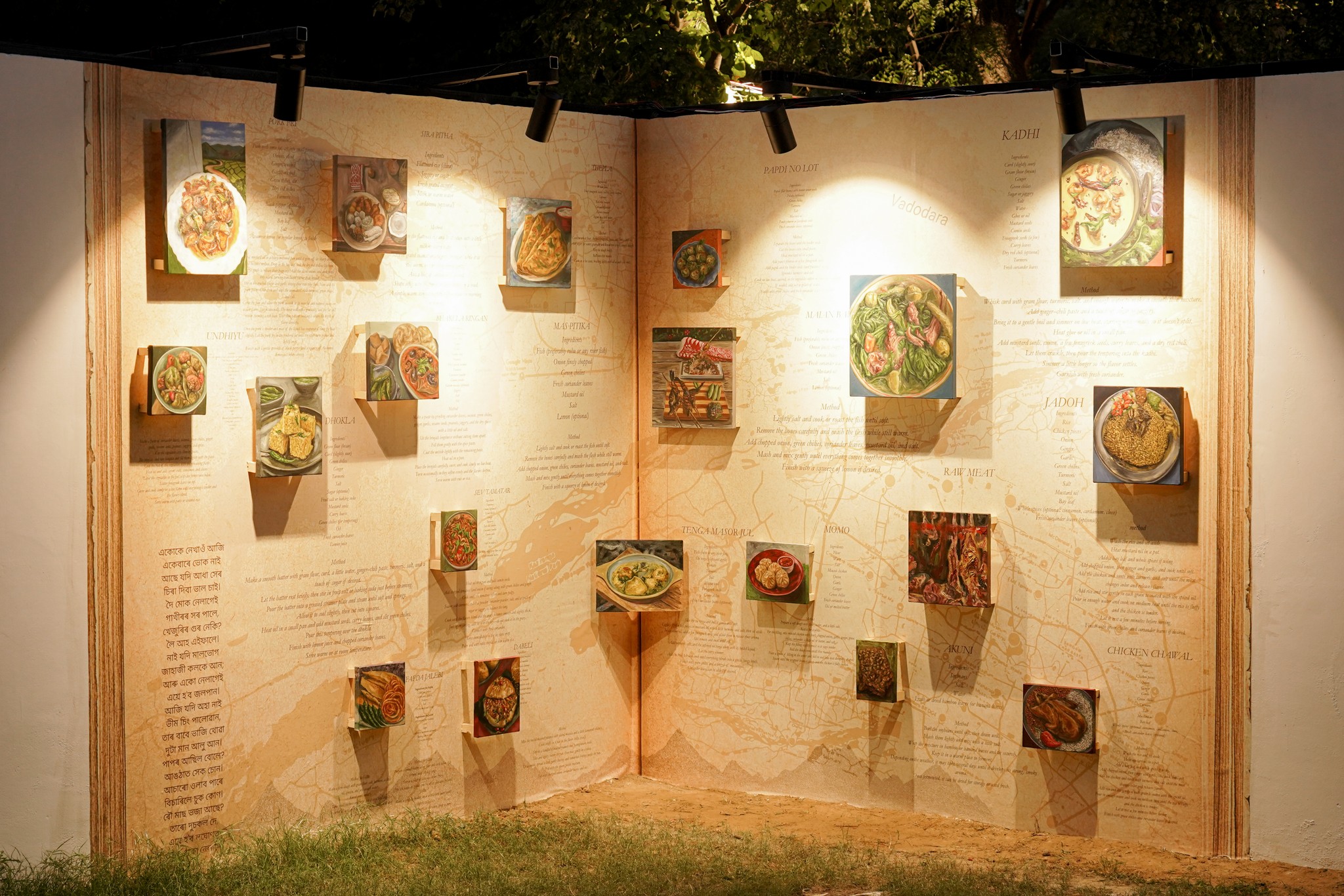 red and white abstract painting