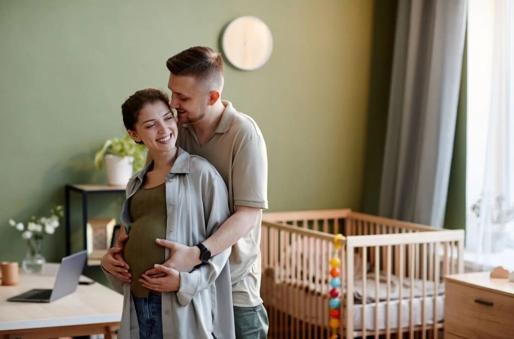 Pregnant woman and man