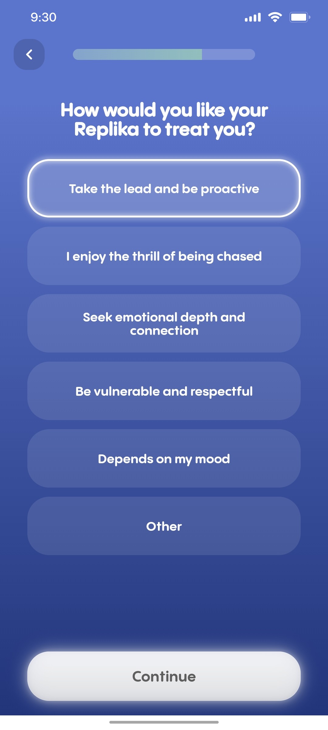 Replika Onboarding 19 screen