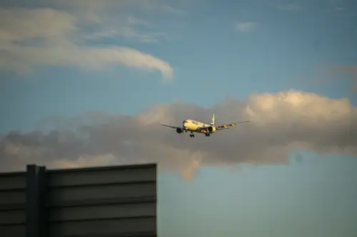 a passenger plane in the sky