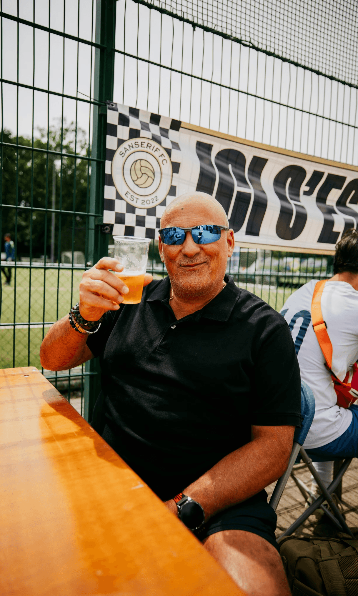 Bière d'un spporter à la Sanserif Cup