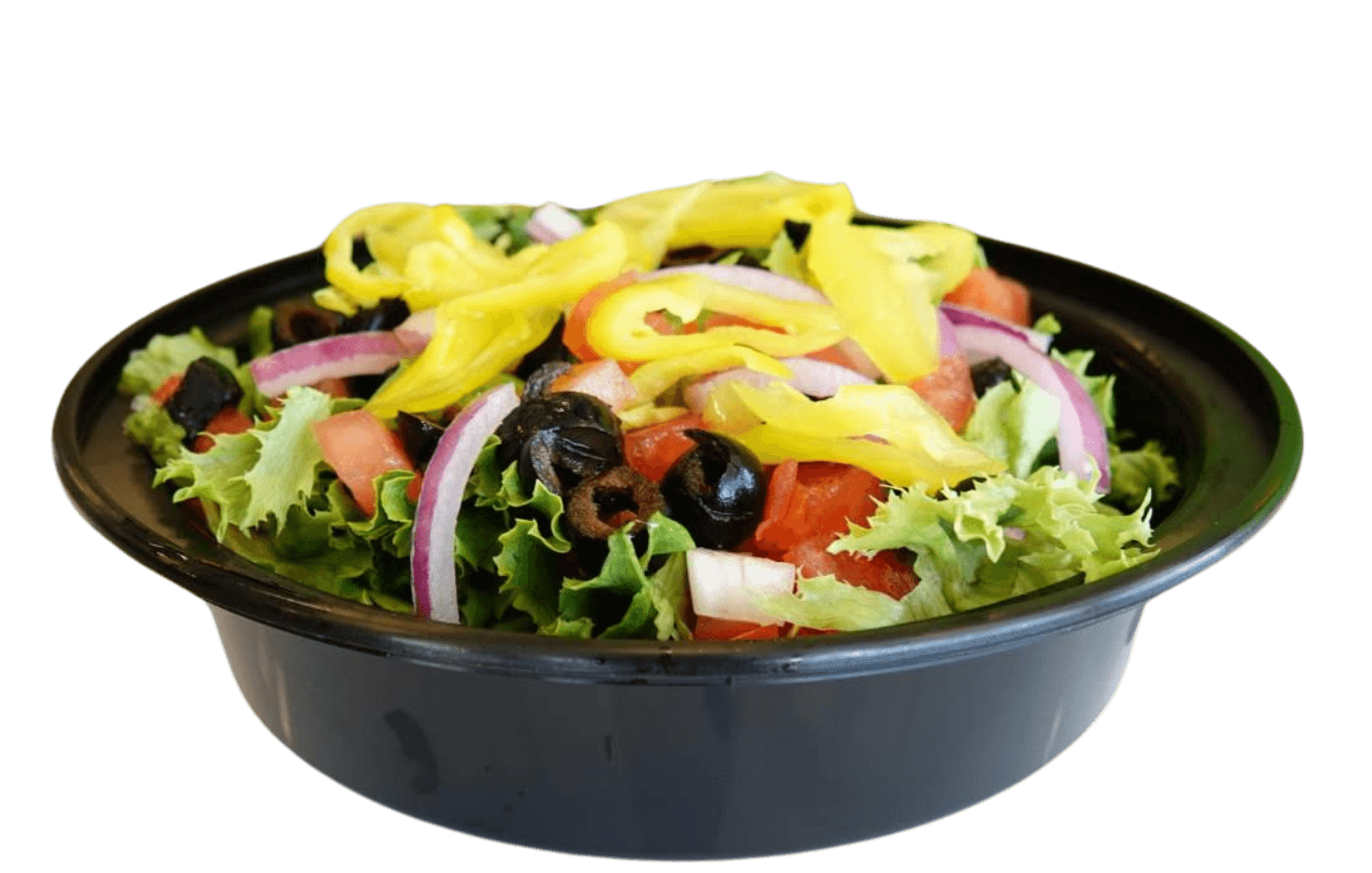 Italiano Salad in black bowl