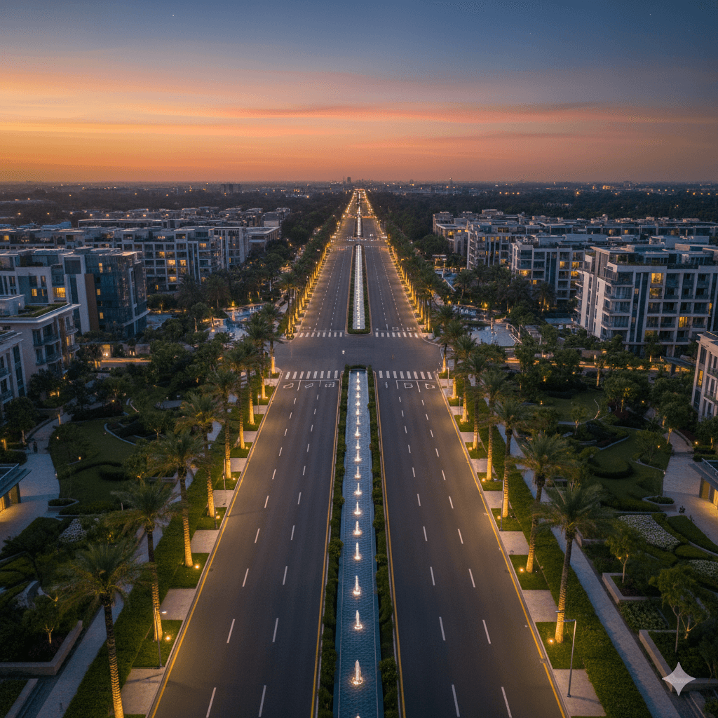 panipat sector 36 37 60m wide boulevard luxury township entrance