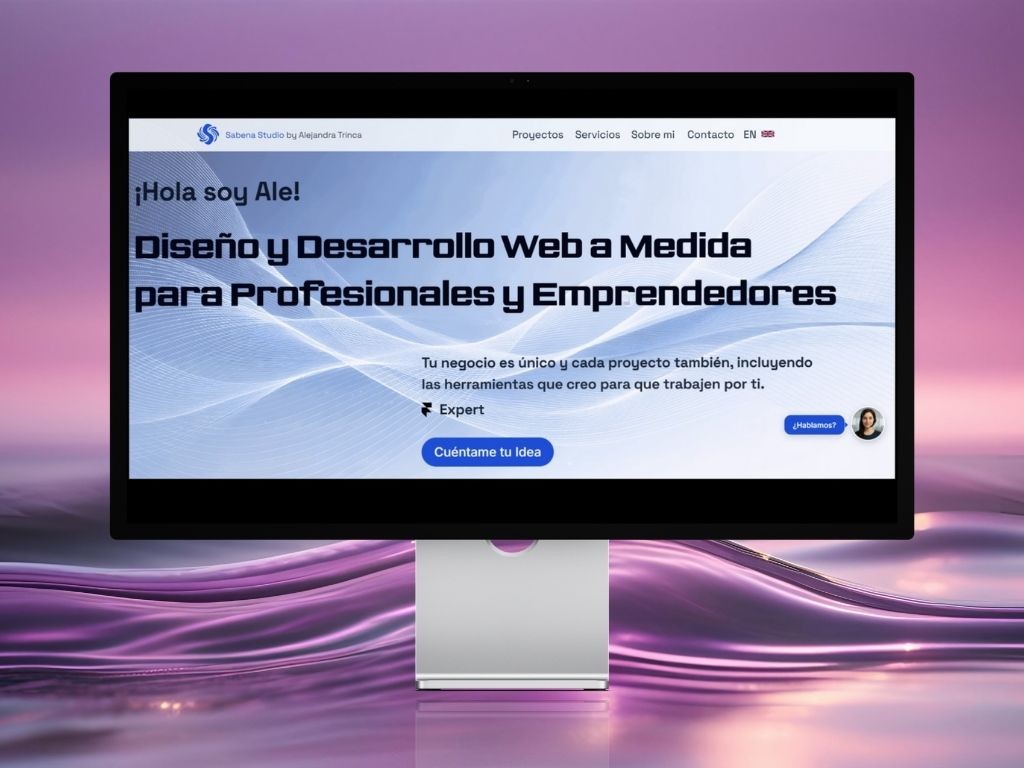 imac showing ux of the bot in framer