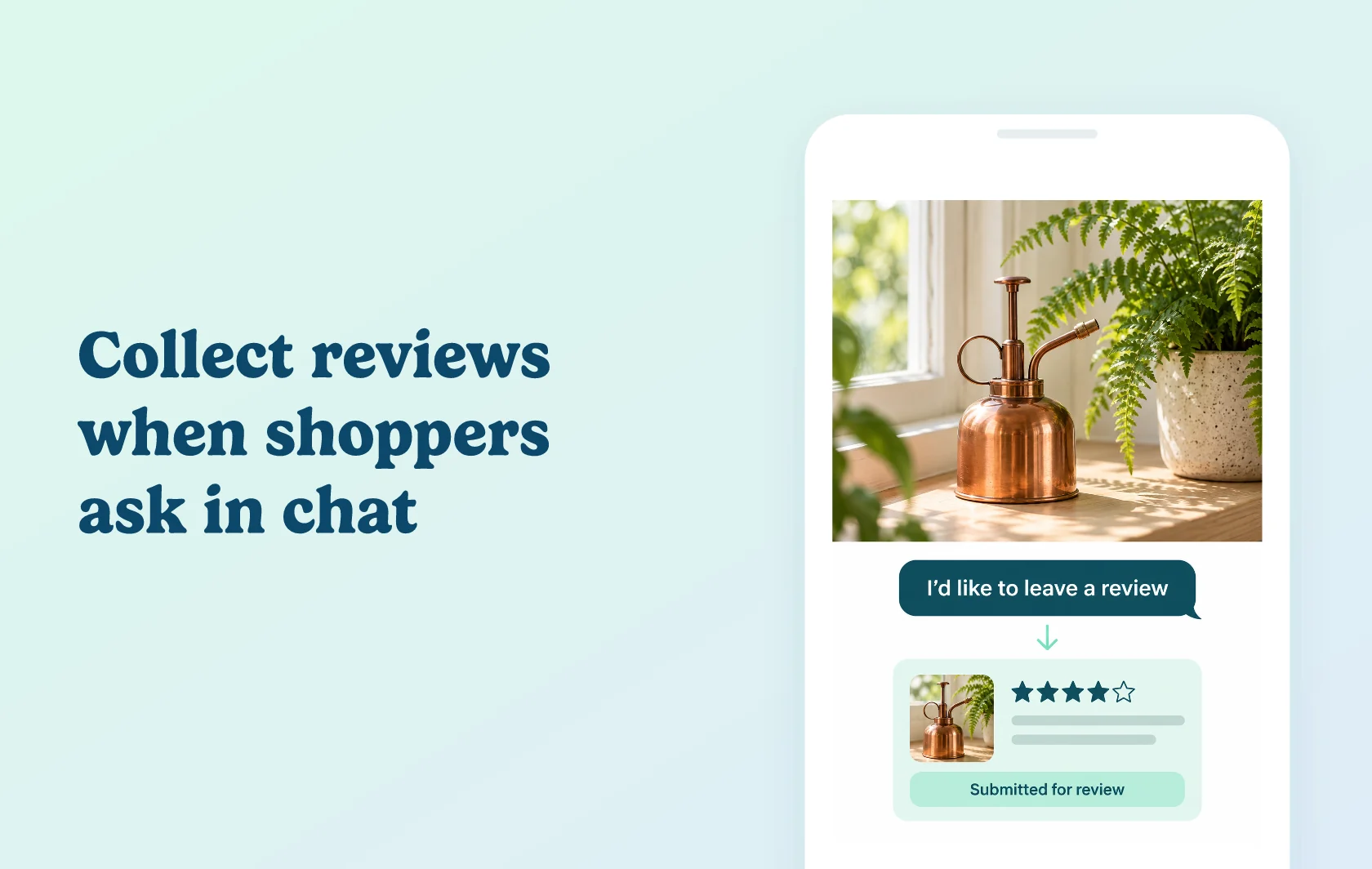 Judge.me and Zipchat integration: illustration of customer-requested chat feedback appearing in a review dashboard.