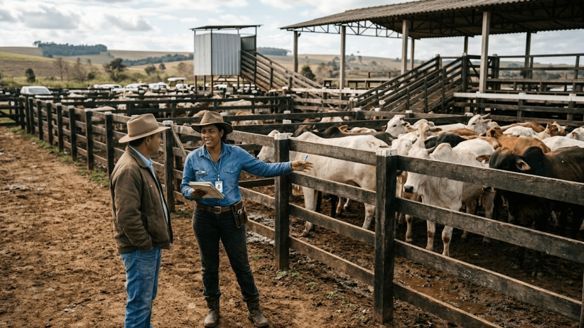 Produtora rural comercializando gado nelore e recolhimento do Funrural.