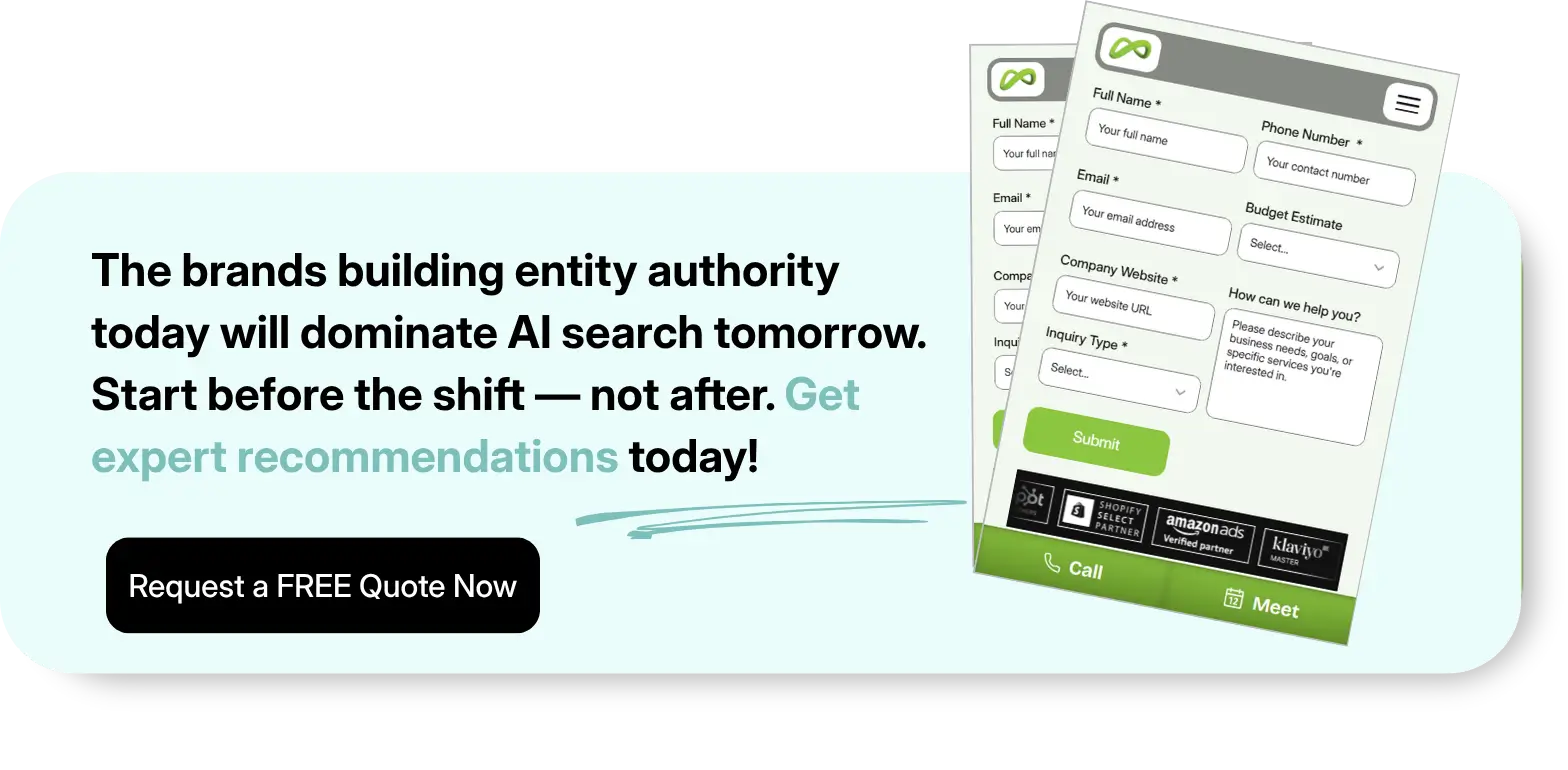 Call-to-action to request a free quote