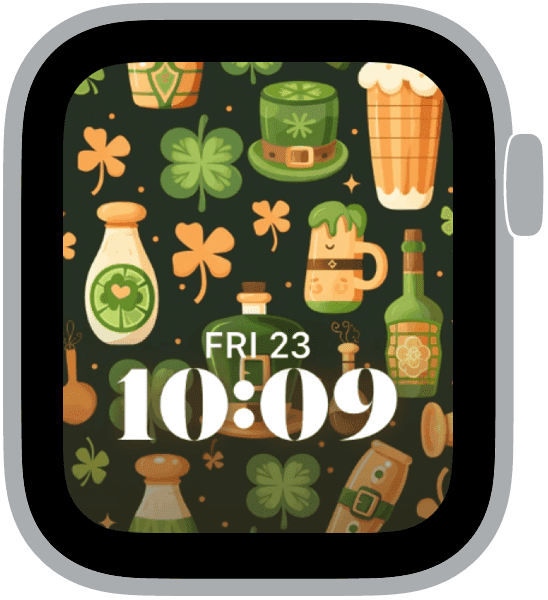 an apple watch face from the st. patrick's day patterns collection