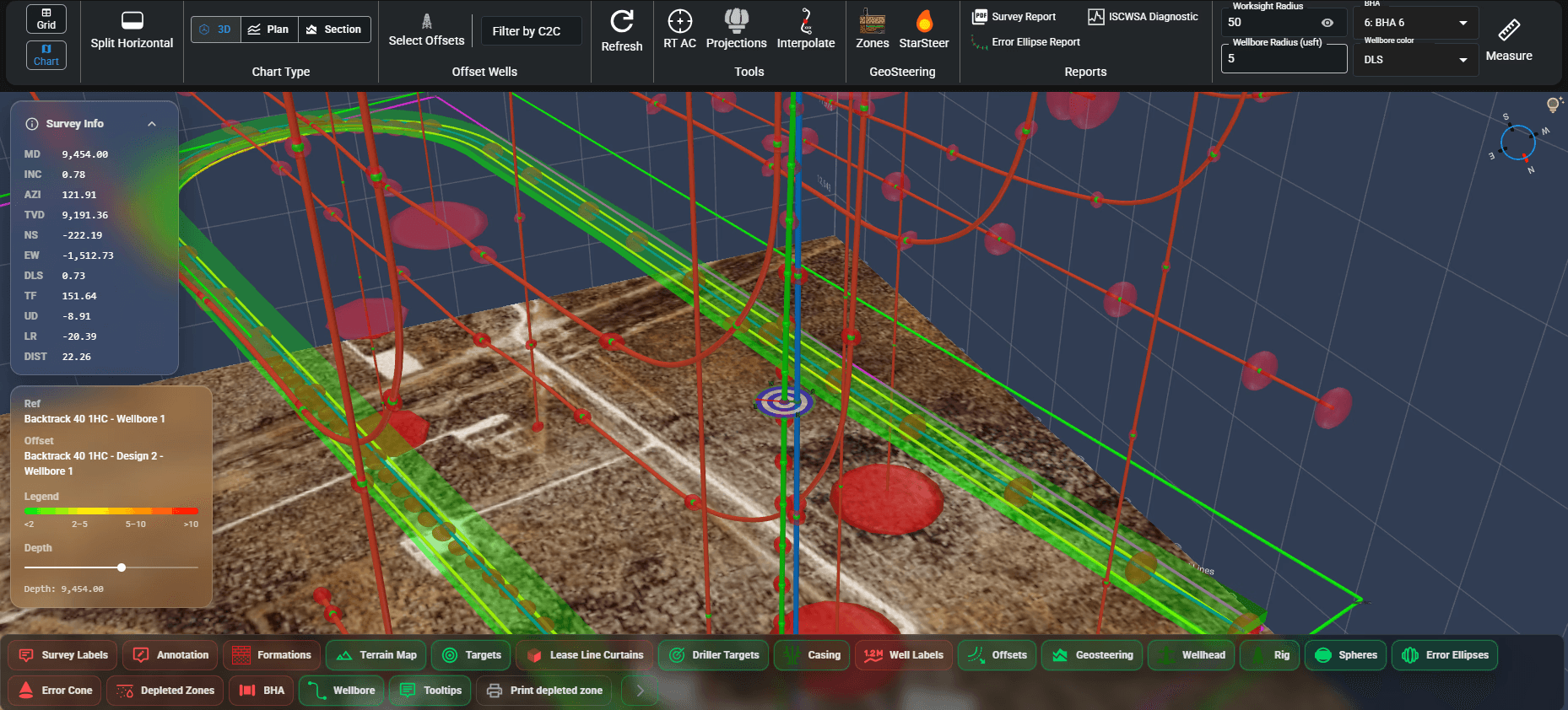 Geosteering in 3D view with Innova