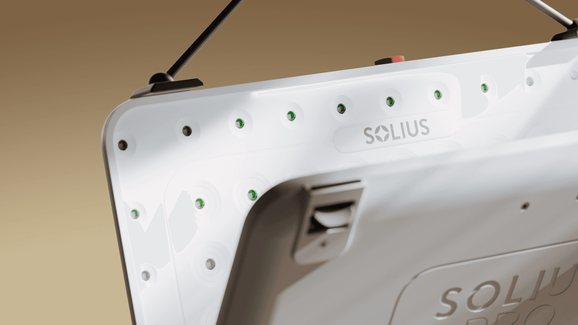 Close-up of Solius device