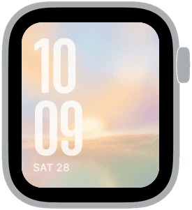 soft solstice Apple Watch face preview 2 featuring abstract, gradient, summer, and spring.