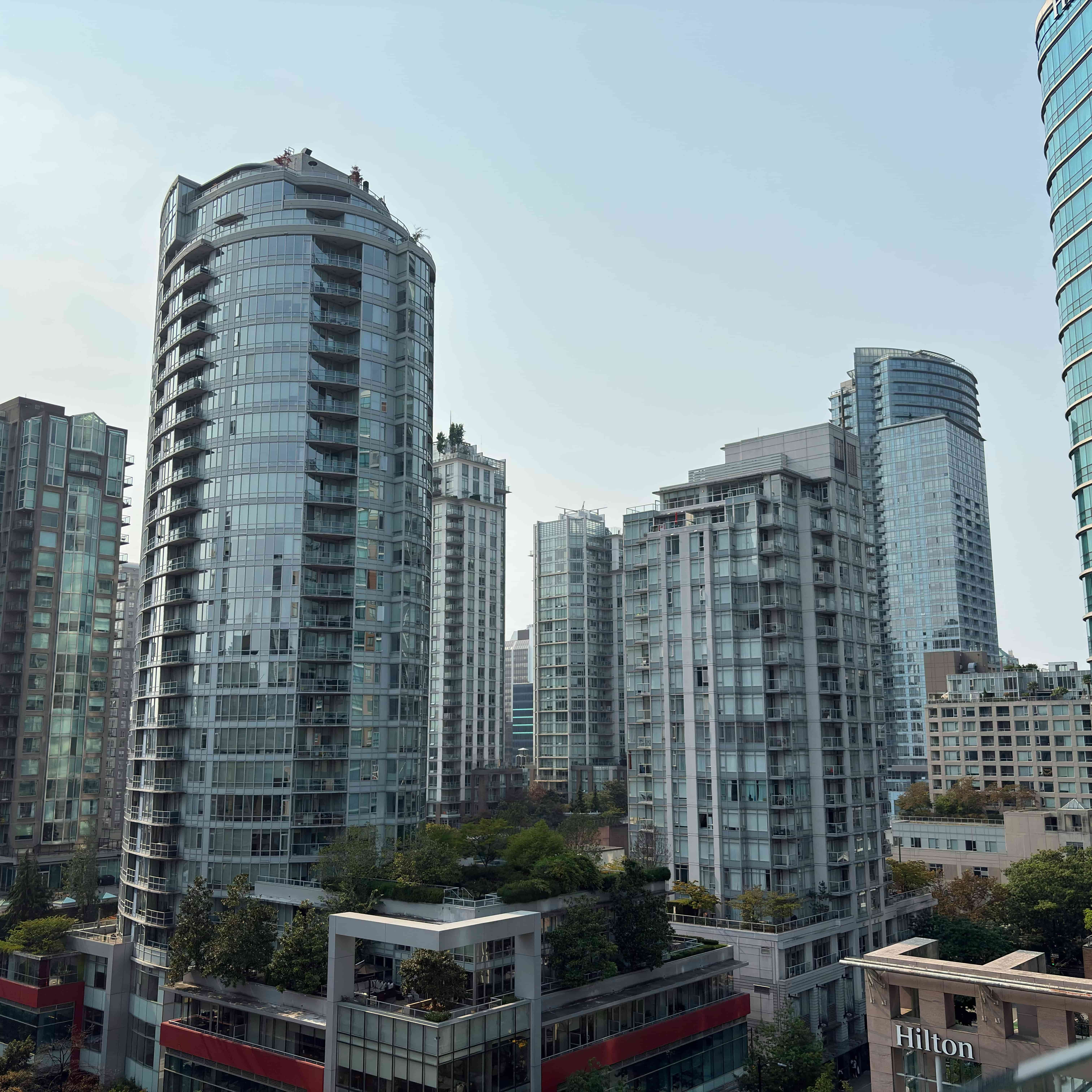 High-rise residential buildings and apartments in an urban setting