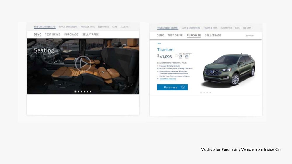In car dealership mockup