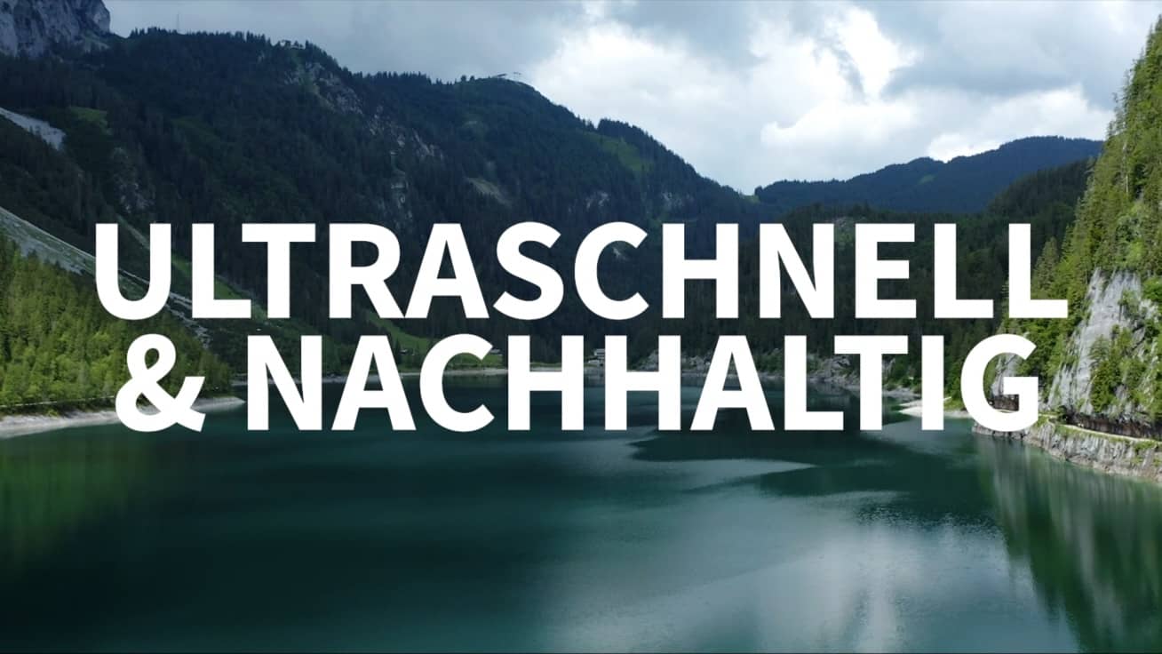 Landschaft, Wasser, Text besagt schnell und nachhaltig