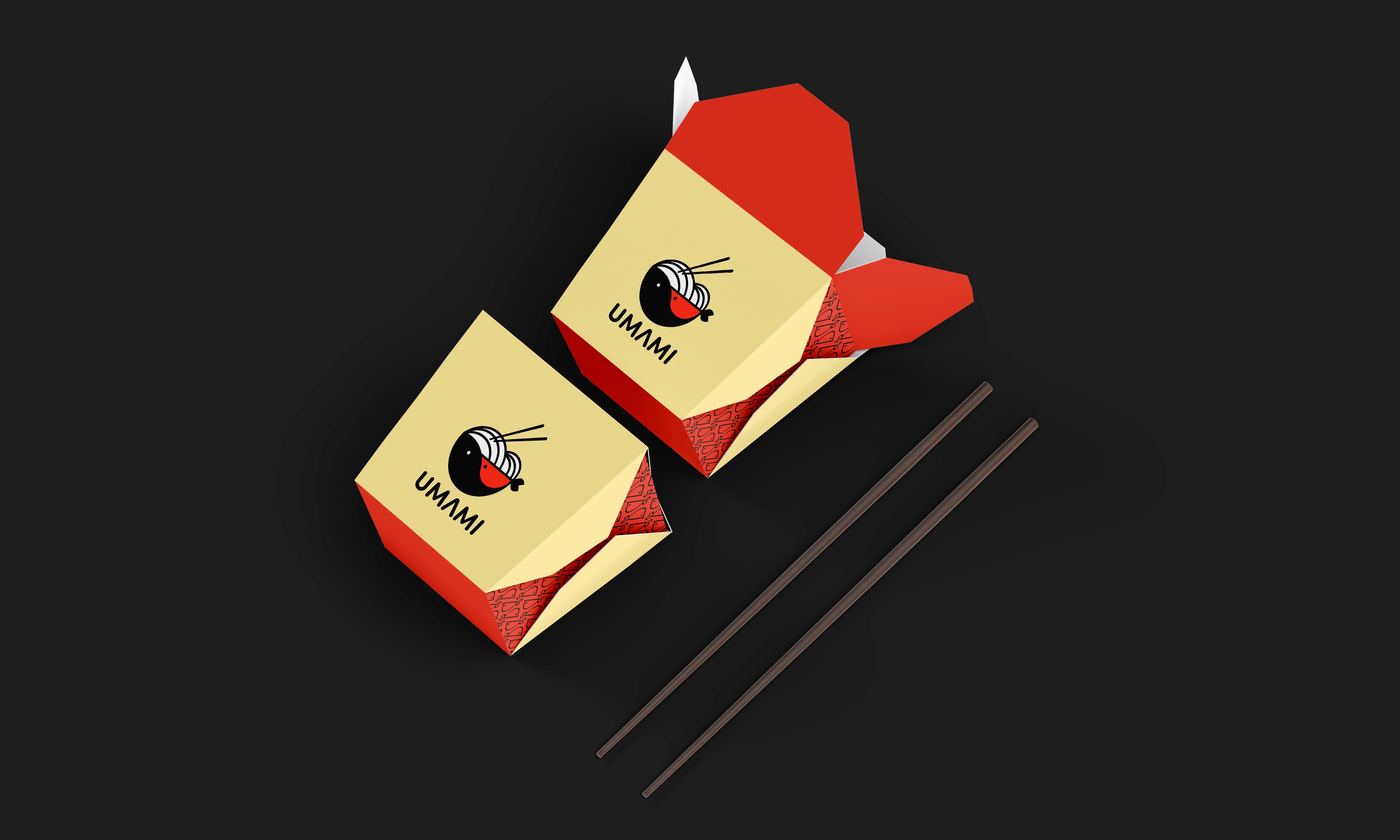 Pastel ice cream packaging design with retro typography on pink background