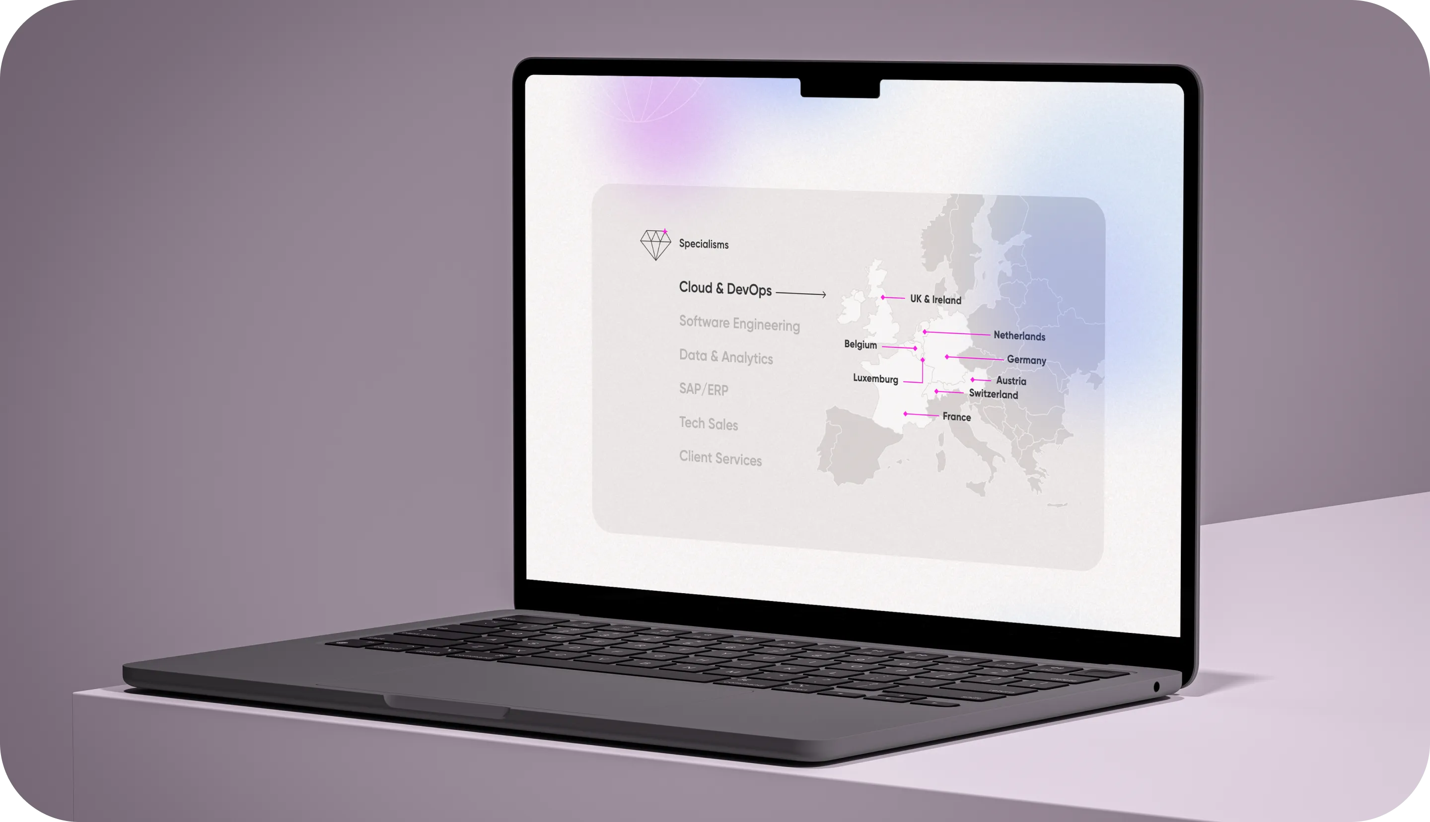 Montash website design map mockup