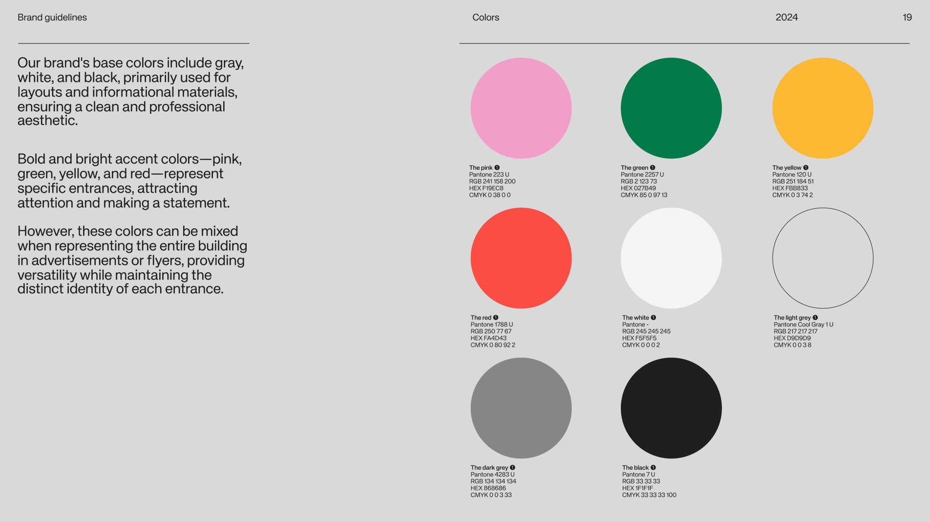 color pallet mockup THE1 by analogue agancy