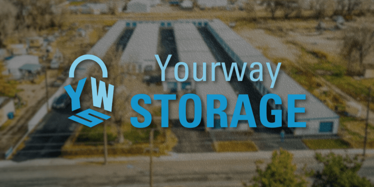 the YourWay Storage Berkshire Drive facility, featuring climate-controlled storage units and the brand logo.