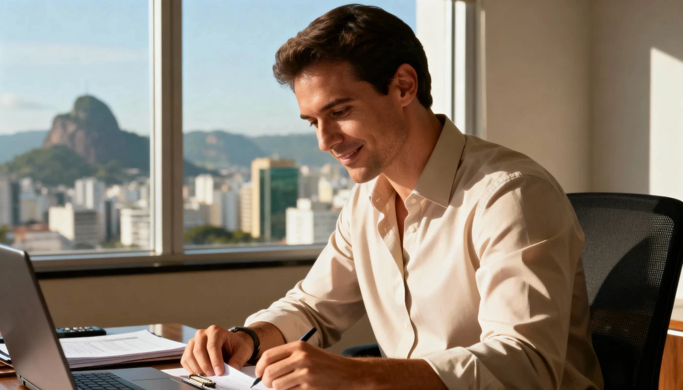 Imagem de um contador no escritório