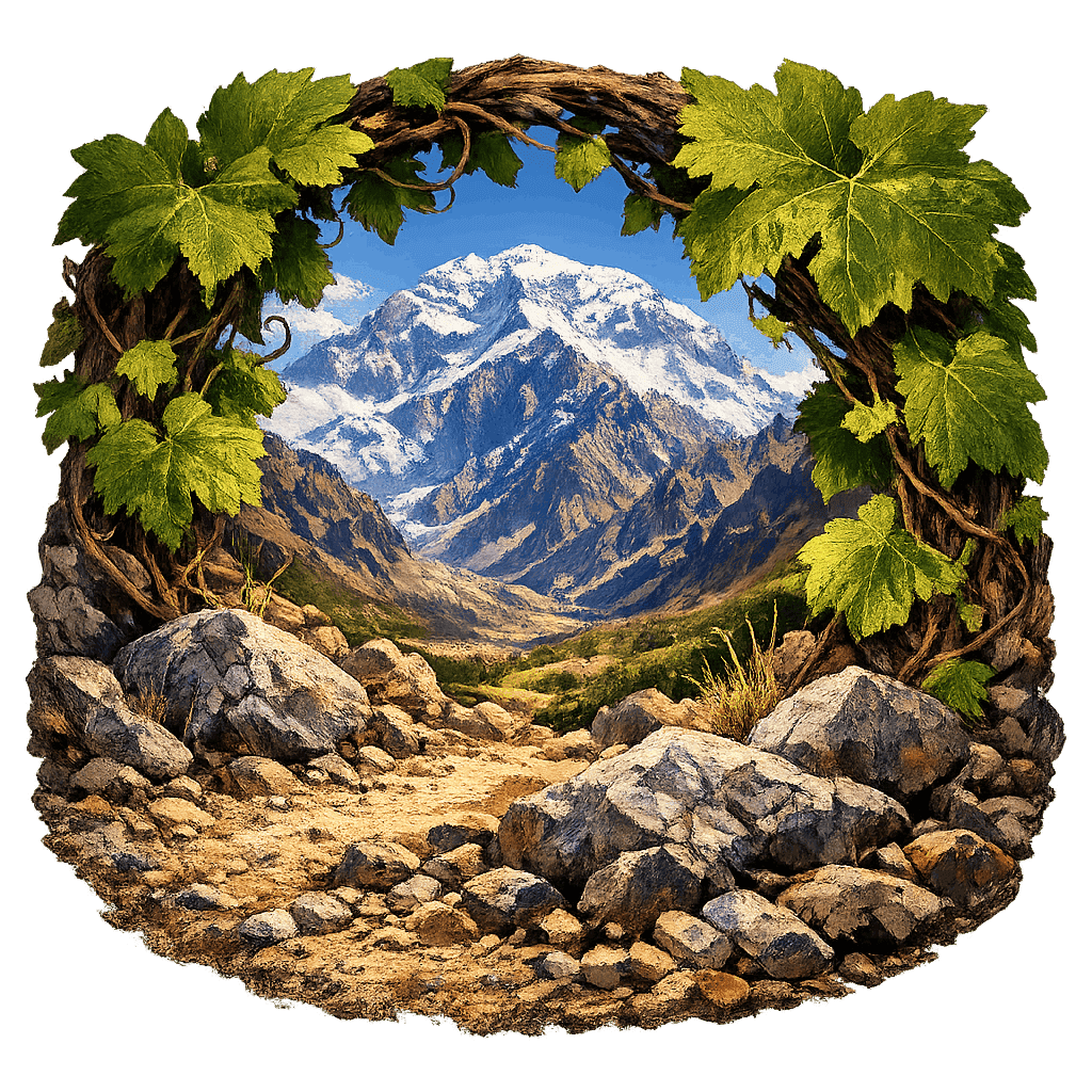 Detailed graphic of the Aconcagua Andes wine region.