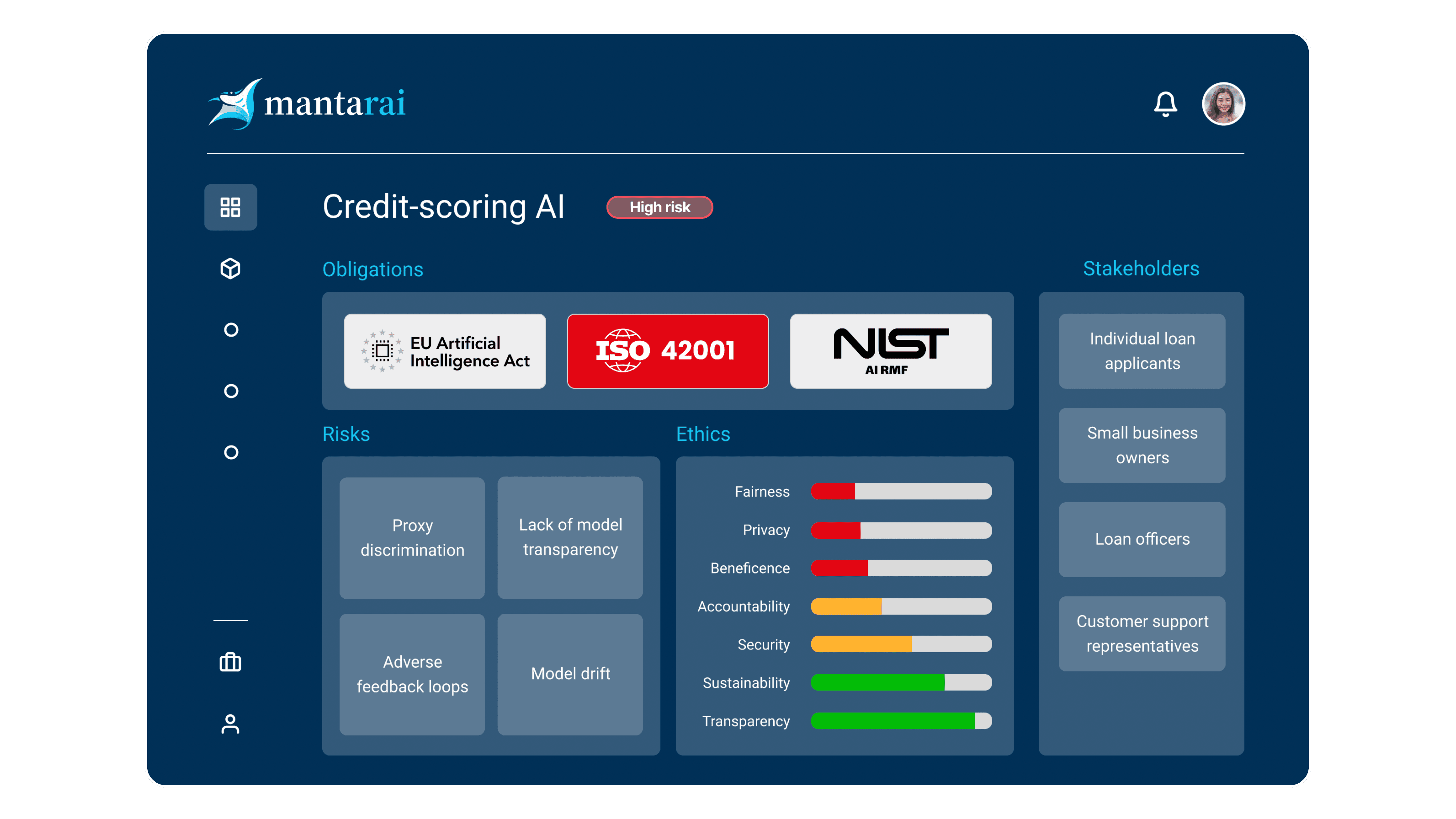 Clario dashboard showing balance, daily spending limit, savings plans, and real-time expense tracking in a modern interface.