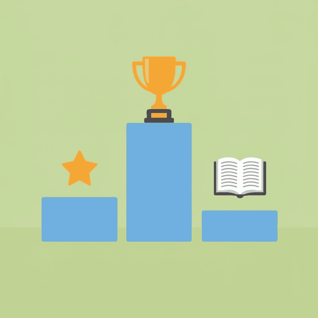 Podium showing top-ranked chemistry scholarships