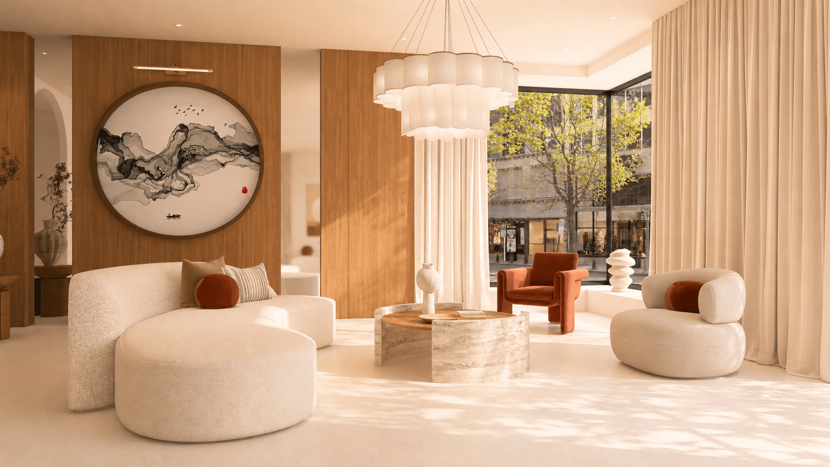 Stillvolle moderne Salon Lounge Bereich