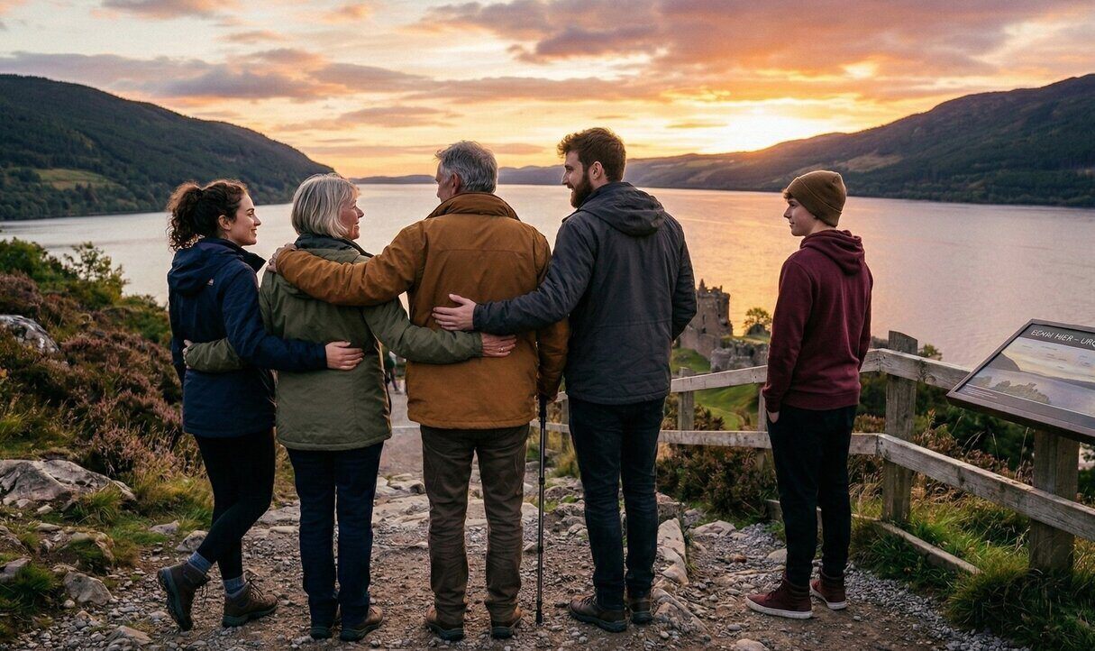 Family at Loch Ness
