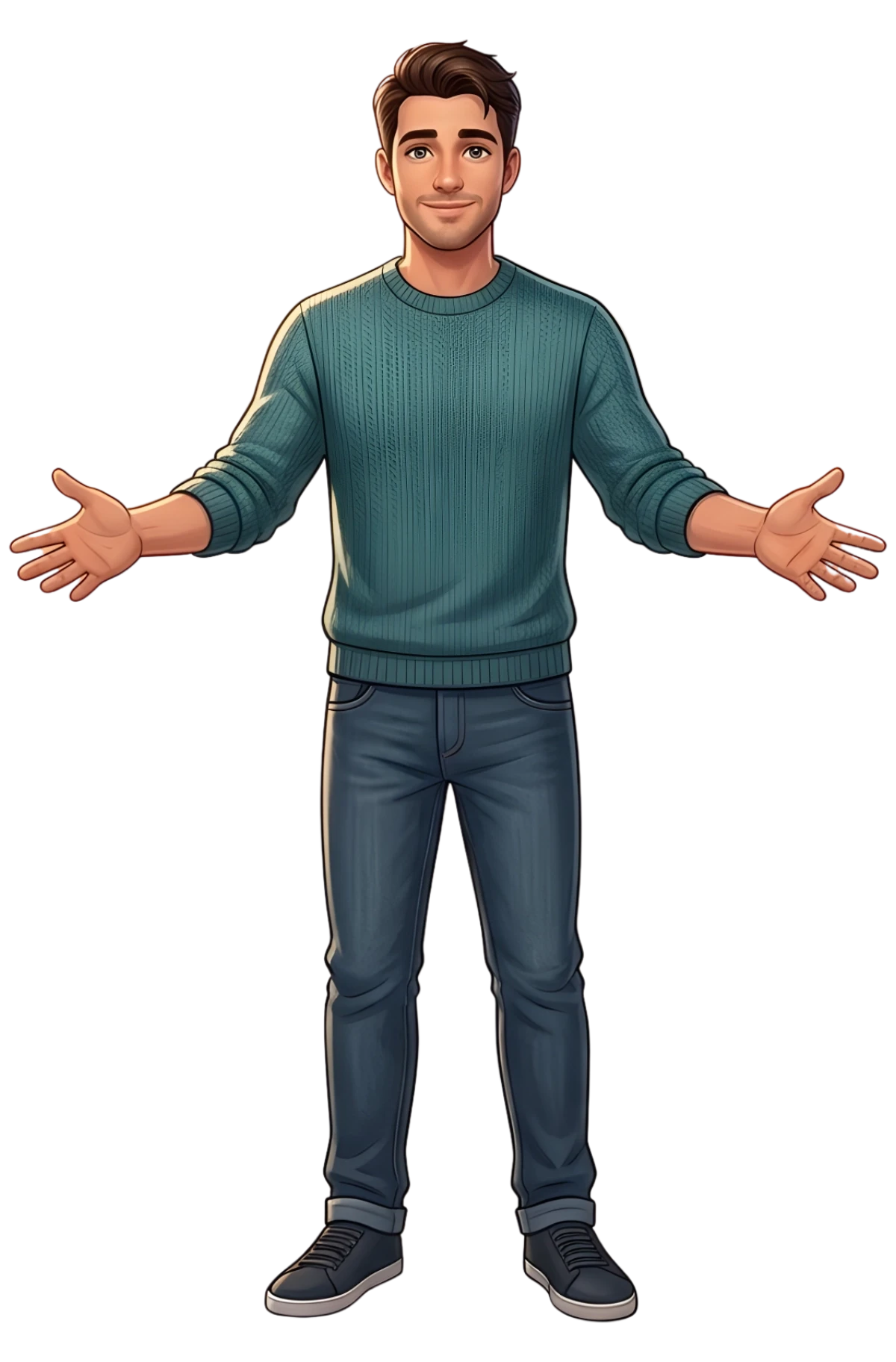 Illustration of a man speaking openly at a meeting