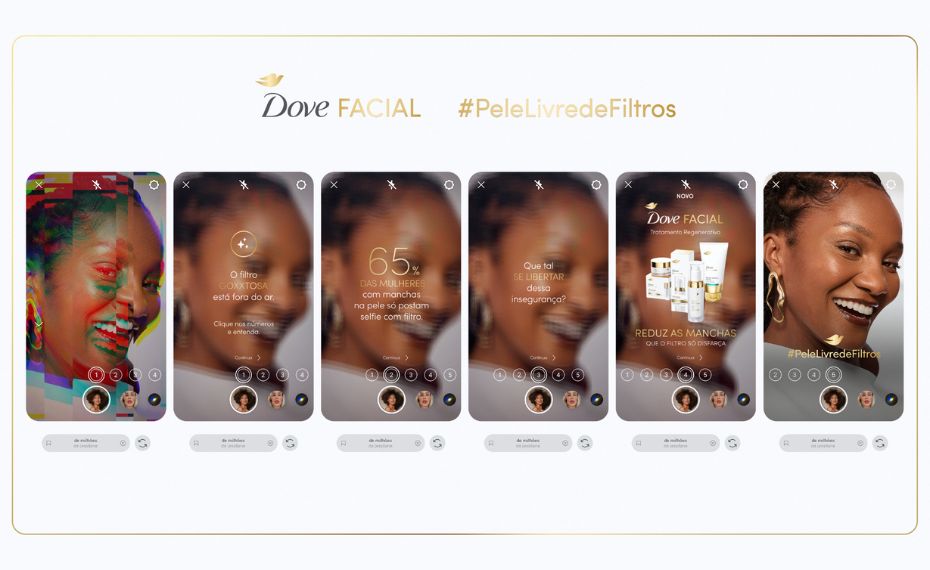 Dove distorce filtros populares do Instagram em lançamento da linha Regenerative