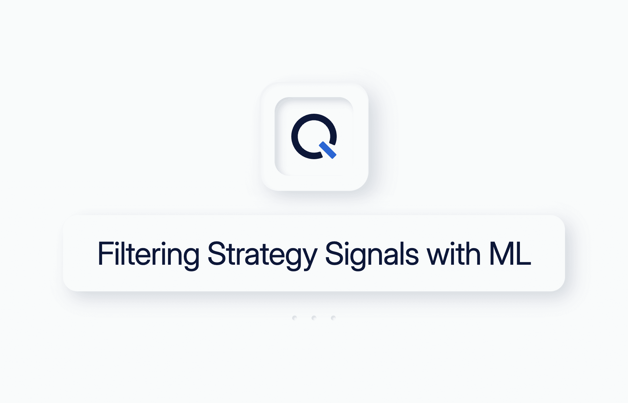 Blog cover for with text Strategy Signals with ML