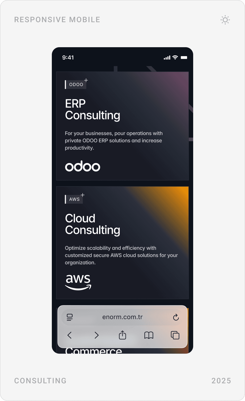 Clean Enterprise Consulting Services Mobile Design