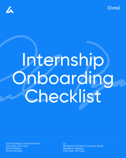 Internship Onboarding Checklist
