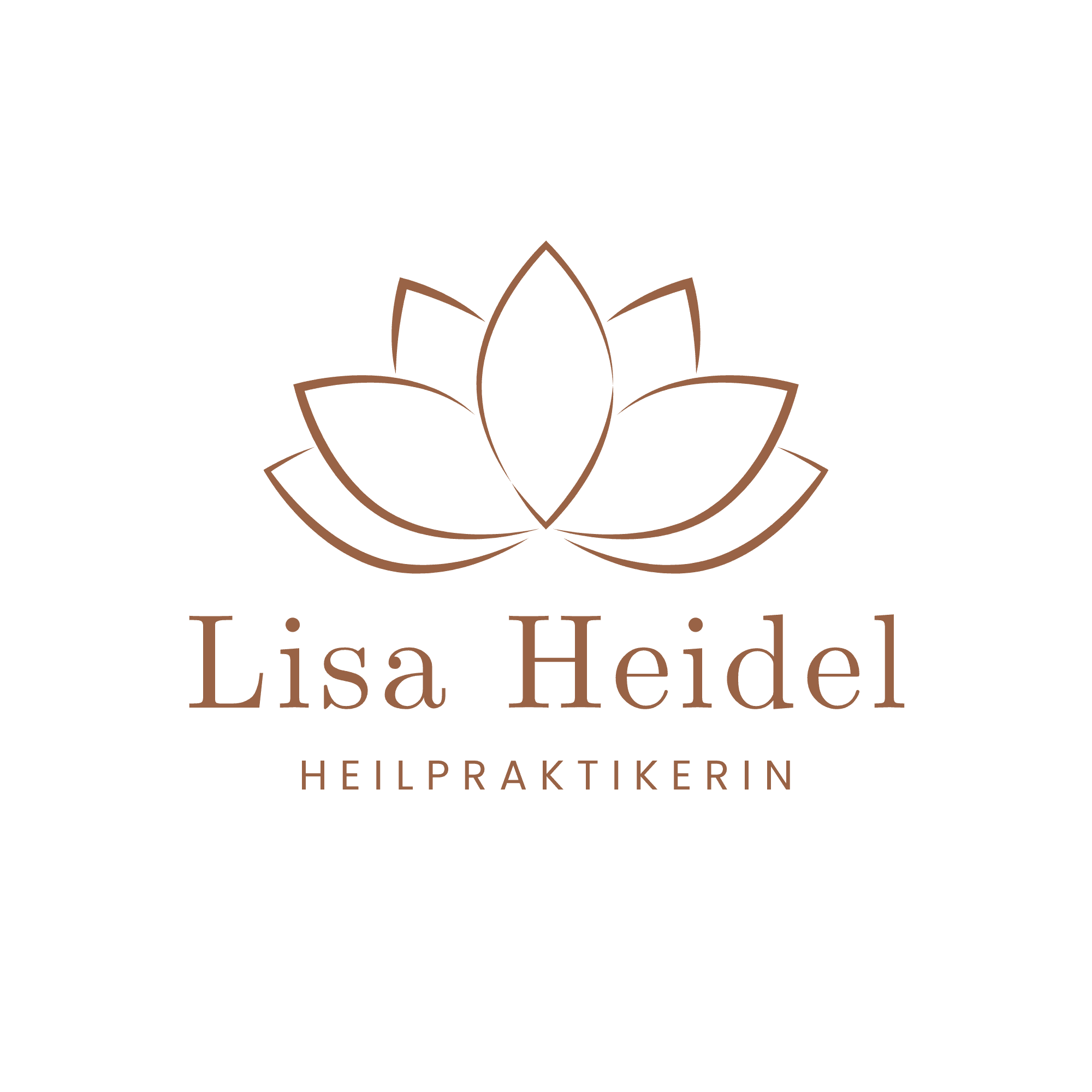 Lotusblüte als Symbol für Ruhe und ganzheitliche Gesundheit Logo Praxis Lisa Heidel