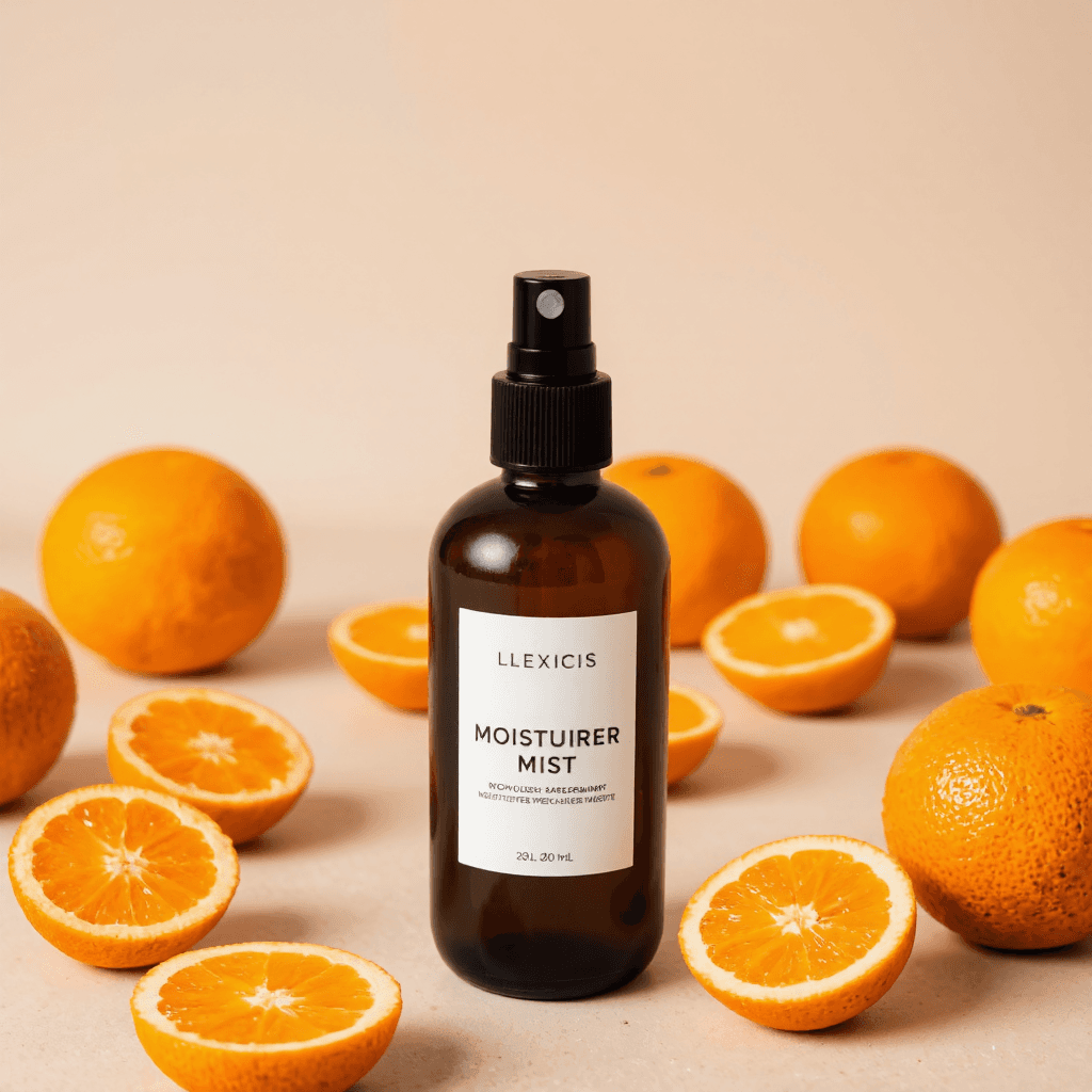 product photography of a bottle of moisturizer mist