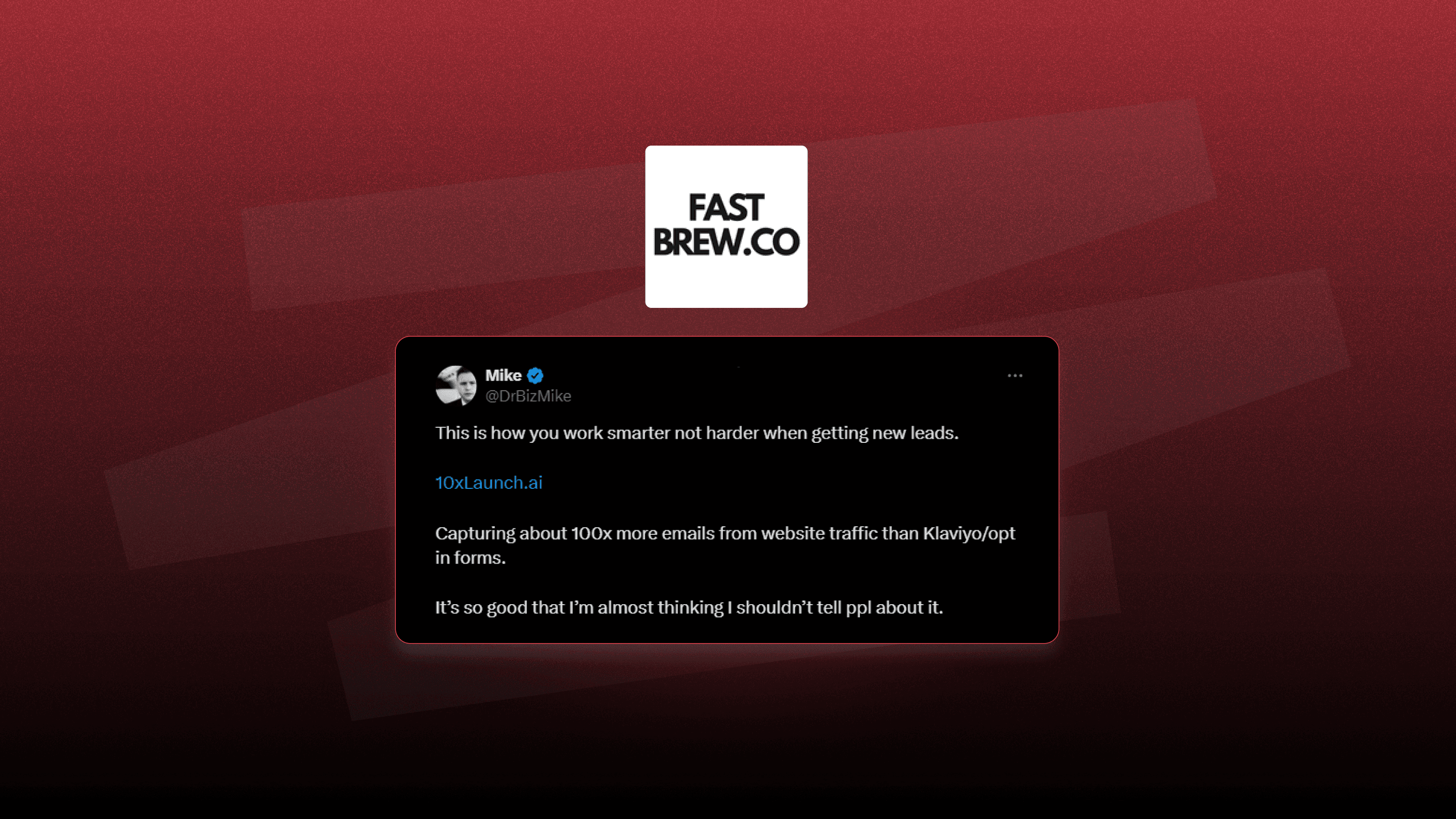 mike's tweet fastbrew.co