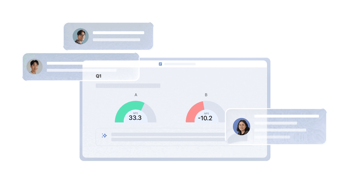 Interface displaying performance metrics with gauges indicating levels and user feedback indicators.