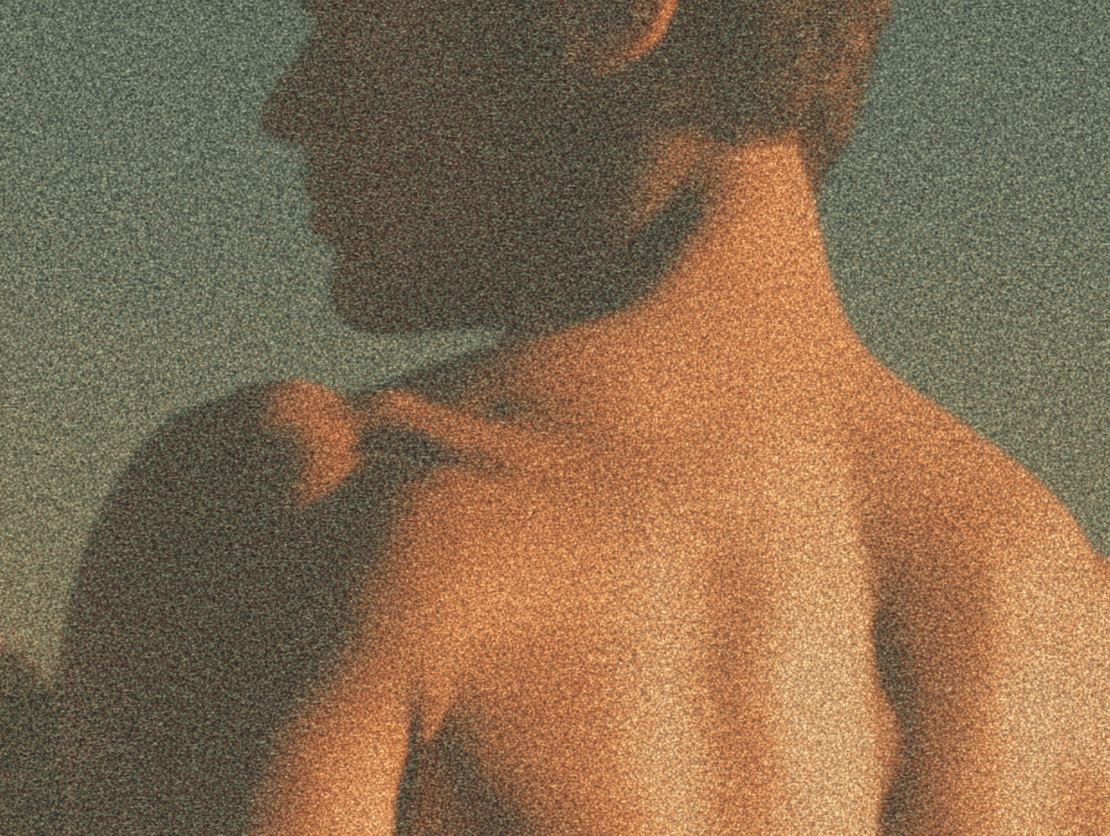 Person showing upper back