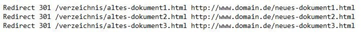 Weiterleitung via .htaccess1