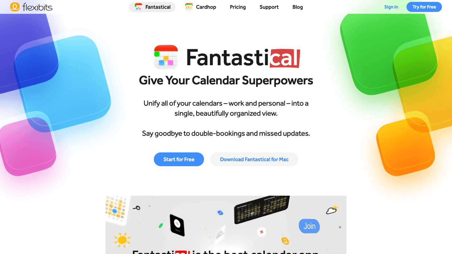 Fantastical calendar app with Apple Reminders integration