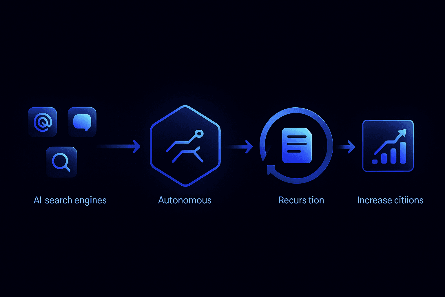 Flow diagram of Relixir agents monitoring AI engines, refreshing content, and sending updates back to a CMS.
