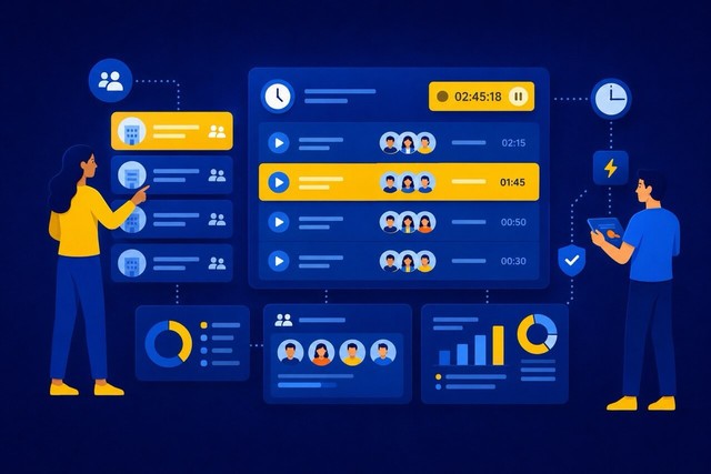 Two teammates turn chat messages into assigned task cards on a shared project board.