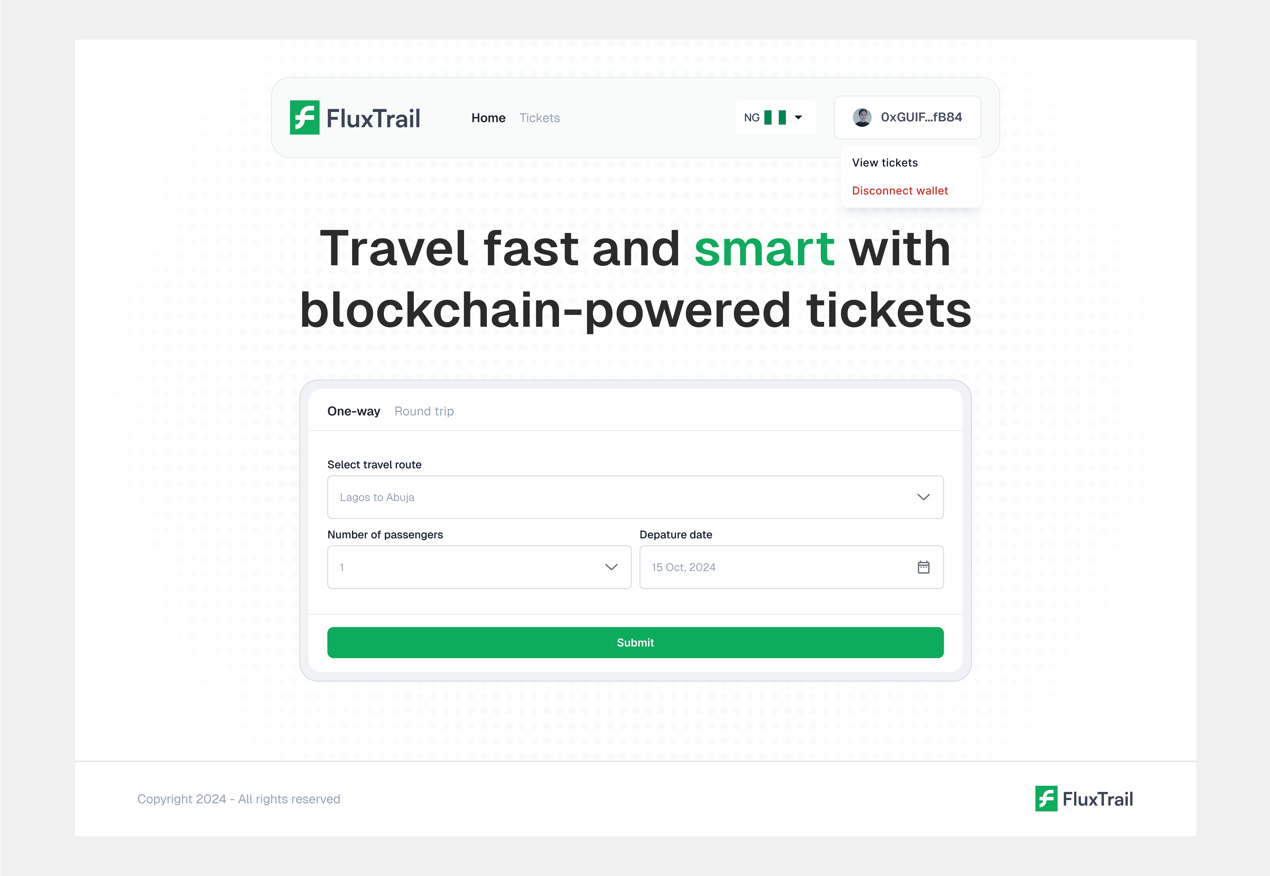 A UI shot for FluxTrail