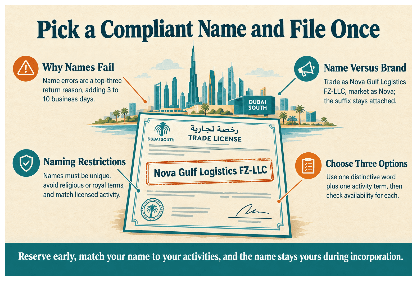 Infographic: What Is a Trade Name and How to Reserve One at Dubai South