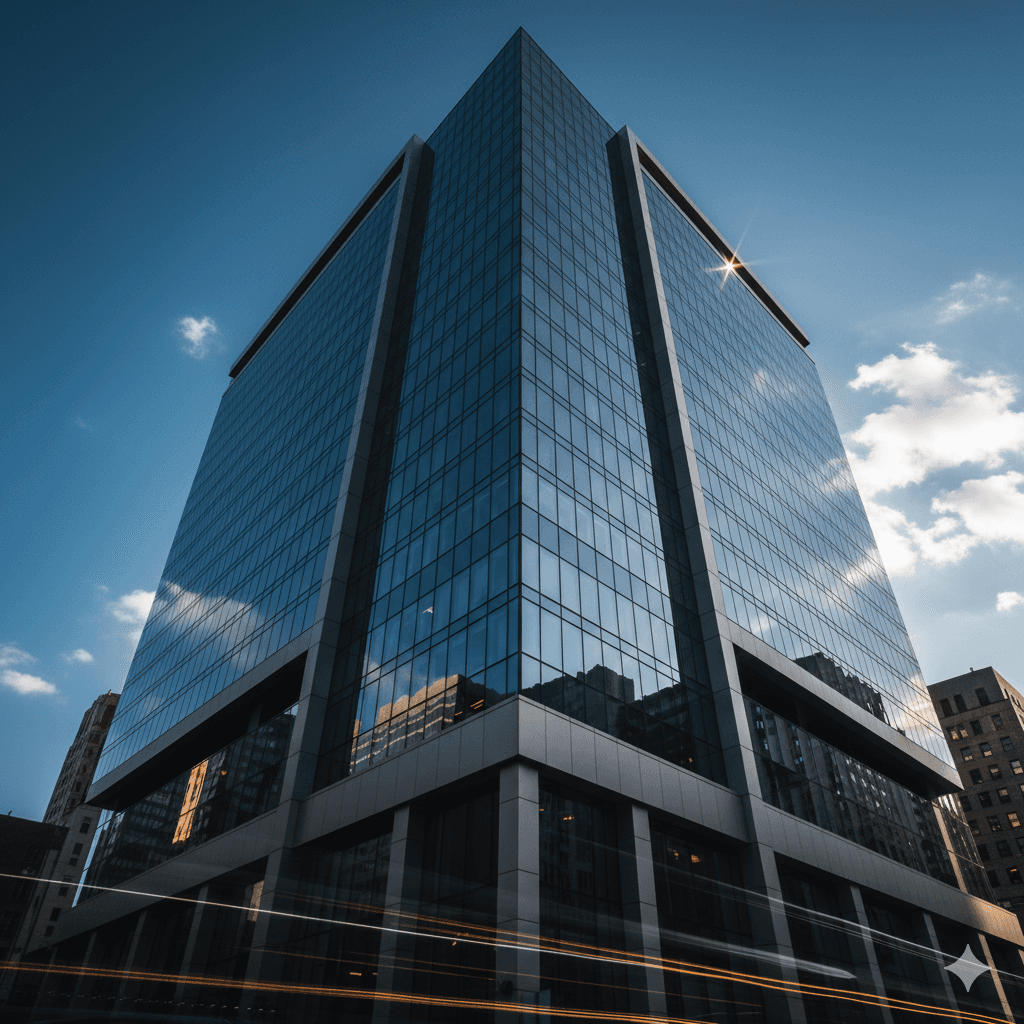 Contemporary glass facade architecture in Sector 89 Gurgaon