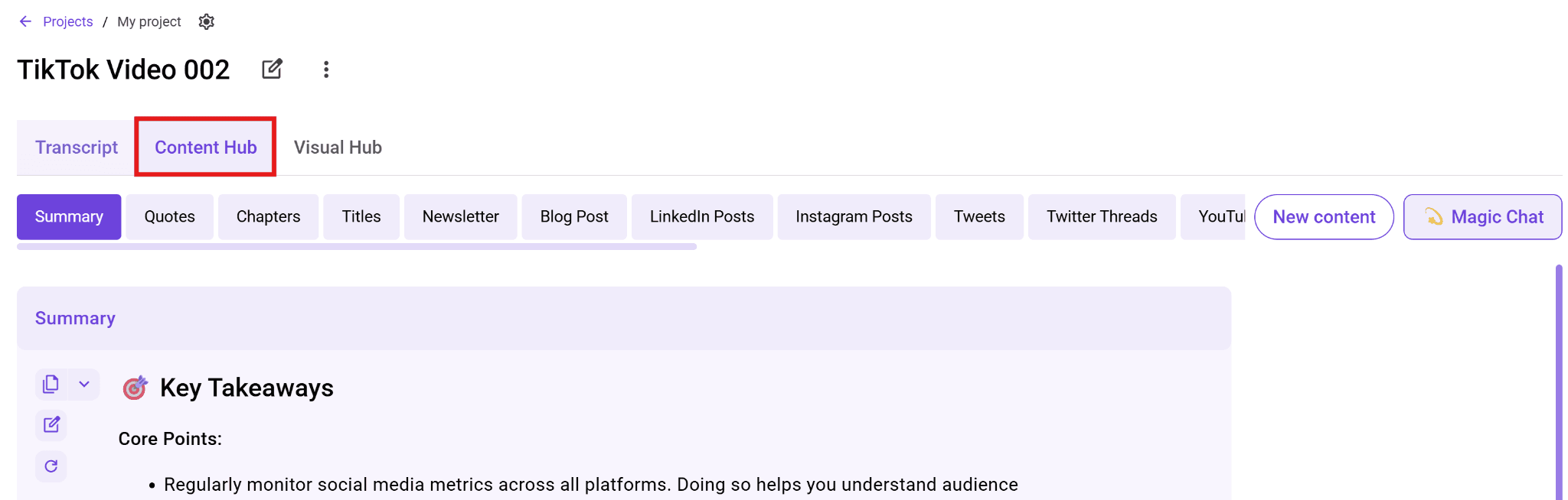 whispertranscribe screenshot content hub