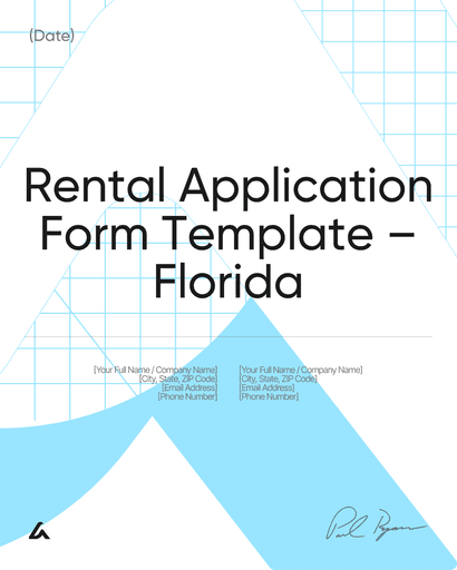 Rental Application Form Template – Florida