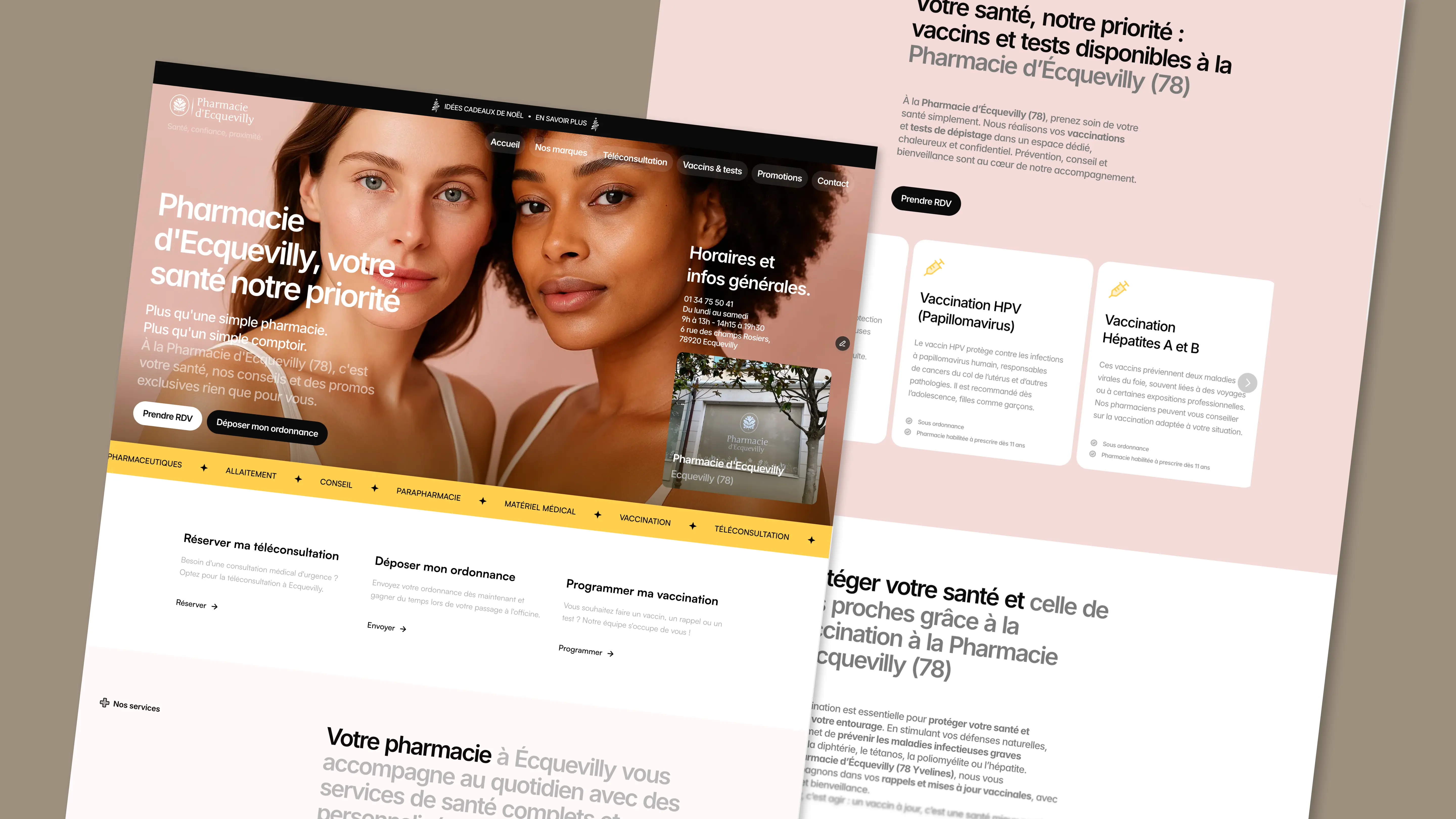 preview site internet Pharmacie d'Ecquevilly