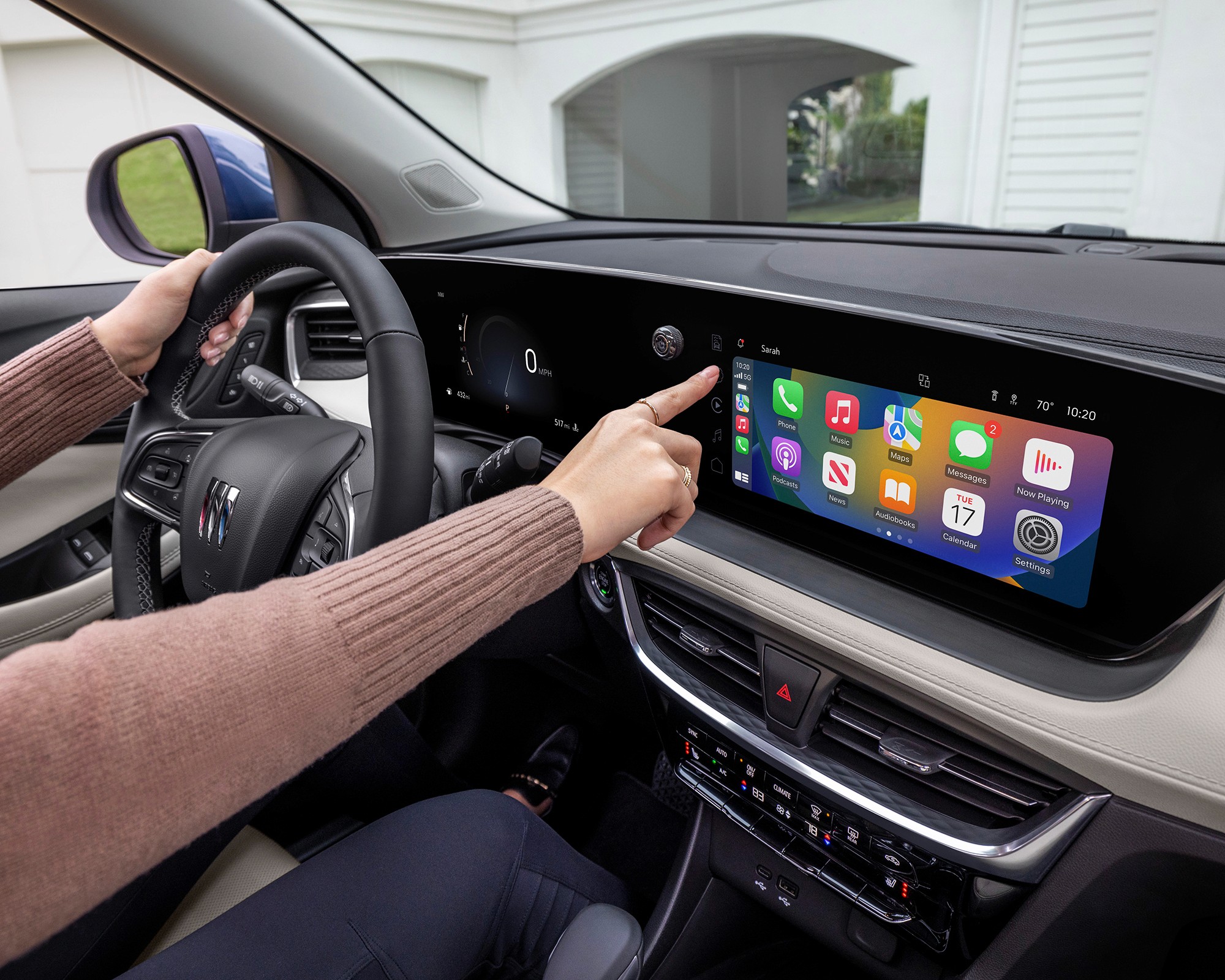 driver controlling carplay